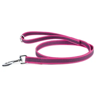 Lesa antiderapanta, roz, compatibila cu zgarda textila, lungime 120 cm, pentru caini cu greutate de pana la 50 kg