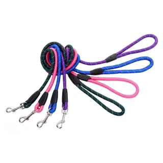 Lesa cordelina, colorata, pentru caini de talie mica si medie, lungime 1.2 m, diametru 12 mm