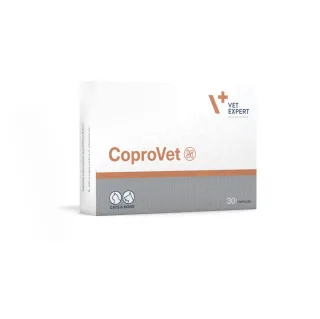VET EXPERT CoproVet, supliment sistem digestiv câini, capsule VET EXPERT CoproVet, XS-XL, supliment sistem digestiv câini și pisici, cutie, 30 capsule