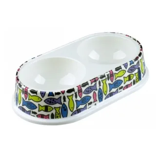 Castron dublu melamina 30/17/6 cm