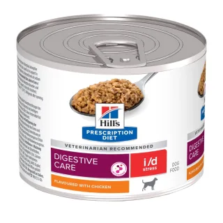 HILL'S Prescription Diet i/d Stress, XS-S, Pui, dietă veterinară, conservă hrană umedă câini, sistem digestiv, sistem nervos & calmante, (pate), 200g