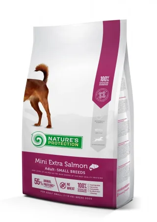 Hrana uscata pentru caini Nature s Protection Mini Extra Salmon