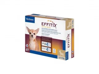 Antiparazitar extern pentru caini Effitix XS (1.5-4 kg), 4 pipete, EXPIRA 30.09.2026
