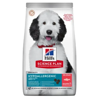 HILL'S Science Plan No Grain Hypoallergenic, L-XL, Somon, hrană uscată fără cereale câini, sistem digestiv, alergii, 12kg