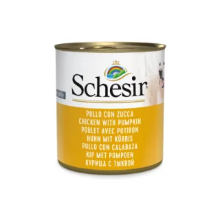 Hrana umeda pentru caini Schesir pui si dovleac, Pachet 5 X 285 g