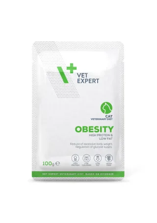 Hrana umeda pentru pisici Vet Expert Obesity, 10 x 100g