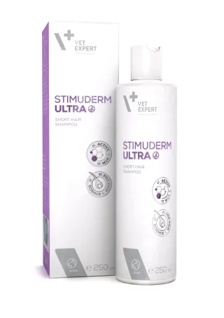 Sampon pentru tratamentul alopeciei la caini cu blana scurta Vet Expert Stimuderm Ultra, 250 ml