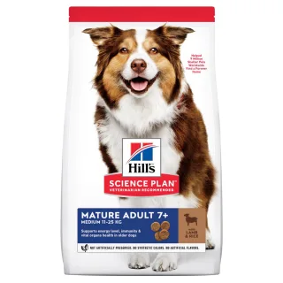 Hills SP CANINE MATURE MED L&R, hrana uscata pentru caini maturi de talie medie, cu miel si orez, 14 KG