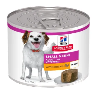 Hills SP CANINE ADULT S&M MOUSSE CHK, conserva pentru caini adulti de talie mica si mini, cu pui, 200 G