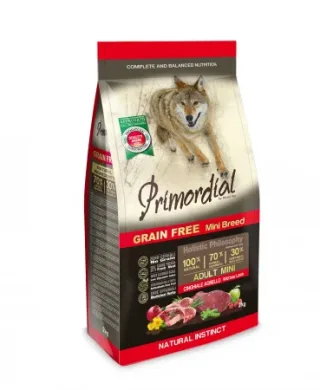 Primordial Grain-Free Holistic Dog Adult Mini cu Miel si Mistret, 2 kg