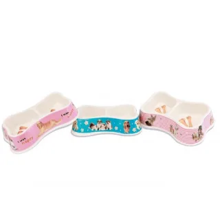 Castron dublu melamina 33/21/6,5 cm