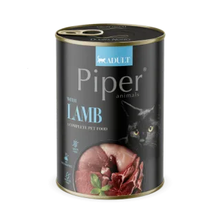 Hrana umeda pentru pisici PIPER CAT, miel, conserva 400g