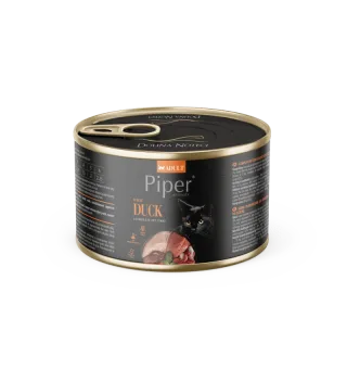 Hrana umeda pentru pisici PIPER CAT, rata, conserva 185g