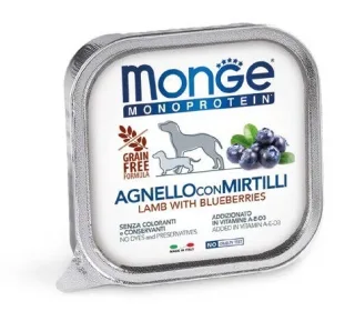 Monge Monoprotein Pate - Hrana umeda super-premium - Miel si Afine, Pachet 5 X 150g