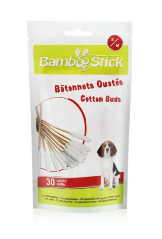 Betisoare igienice pentru curatarea urechiilor - Bamboostick - S-M - 30buc.
