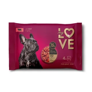 My Love - Hrana umeda completa pentru caini - Vita- Set 4x85g