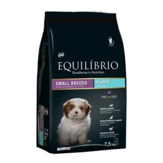 Equilibrio: hrană uscată pentru câini juniori de talie mică: 7.5 kg, 29% proteine