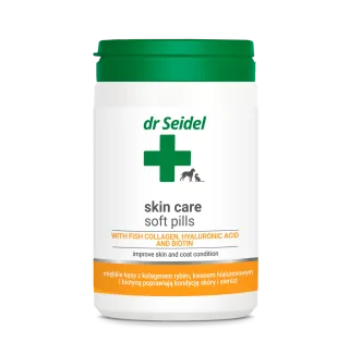 Supliment dermatologic pentru câini și pisici cu piele sensibilă sau blană ternă Dr Seidel Skin Care Softpills
