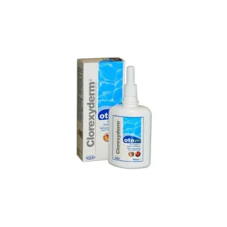 Solutie auriculara pentru caini si pisici, curatare,igienizare, cu efect calmant, Clorexyderm Oto Piu, 150 ml