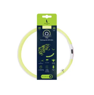 10855799 FLASH LED rechargeable collar L Green