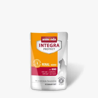 Hrana umeda pentru pisici, Integra Protect Renal, cu vita, 1 X 85 gr