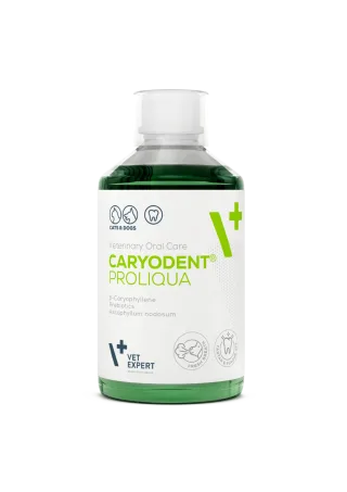 Aditiv pentru igiena orala zilnica a cainilor si pisicilor Vet Expert Caryodent Proliqua, 250 ml