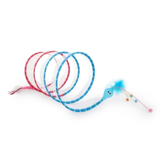 All for Paws Jucarie Tunel Spiral Roz Albastru pentru Pisici