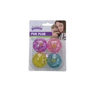 Pawise Colorful Plastic Balls pentru Pisici 4 Buc