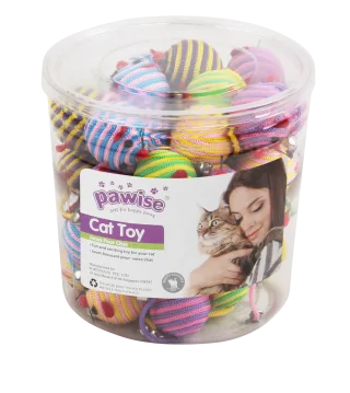 Pawise Rope Ball Mouse Set de 48 Buc