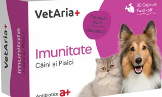 Supliment imunitate pentru caini si pisici, VetAria+, 30 capsule, twist-off