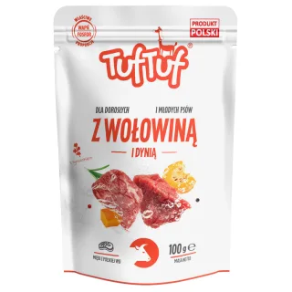 TUF TUF DOG- Hrana umeda cu VITA si DOVLEAC- plic 300g