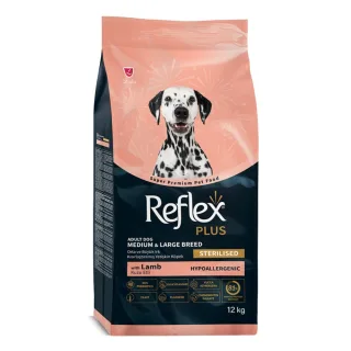 Reflex Light & Sterilised: hrana uscata pentru caini adulti, cu miel si orez, 12 kg: proteine 25%, grasimi 14%