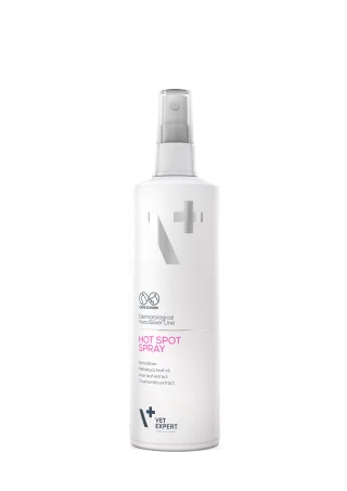 Spray pentru tratamentul leziunilor locale ale pielii la caini si pisici Vet Expert Nanosilver Hot Spot, 100 ml