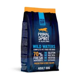 Hrană uscată Premium pentru câine Primal Spirit, Wild Waters, cu pește și pui, Pachet 2 X 1 kg