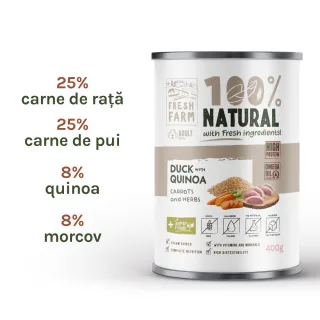 Fresh Farm Coarse pate with duck, quinoa, carrots and herbs 400 gr