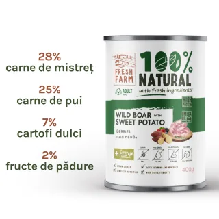 Fresh Farm Coarse pate with wild boar, berries and herbs 400 gr