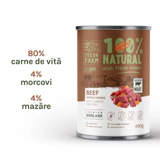 Fresh Farm Goulash with beef, carrots and peas 400 gr