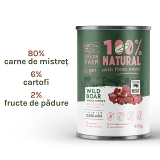 Fresh Farm Goulash with wild boar, potatoes and berries 400 gr