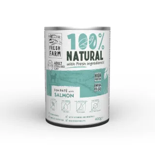 Fresh Farm Smooth pate with salmon & fish 400 gr Cat