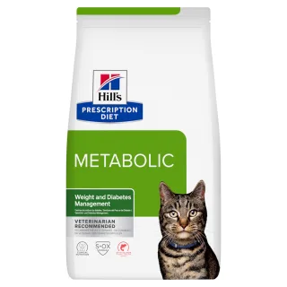 Hills PD Feline Metabolic: hrană dietetică pentru pisici cu somon, 8 kg