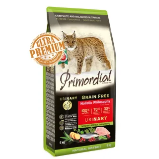 Primordial Grain-Free Holistic Cat Adult Urinary Curcan si Hering, 400 gr