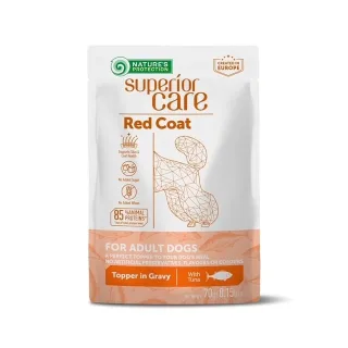 Gustari pentru caini adulti cu blana rosie, Nature's Protection, ton, 70 g