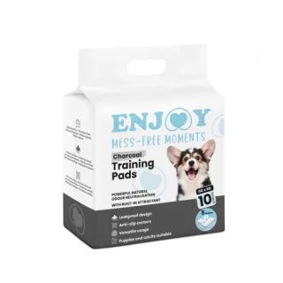 Covorase absorbante pentru caini Enjoy Charcoal Pads 60X60 cm, 10 bucati