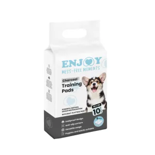 Covorase absorbante pentru caini Enjoy Charcoal Pads 90X60 cm, 10 bucati