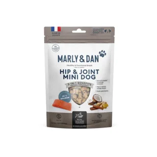 MARLY&DAN Hip&Joint Mini Dog, XS-S, Somon, punguță recompense funcționale fără cereale câini, sistem articular, 50g