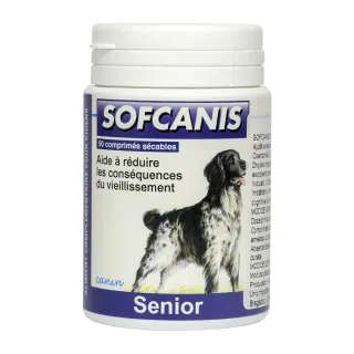 Sofcanis Senior supliment câini: 50 comprimate, complex antioxidant