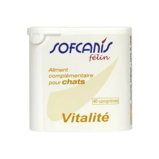 Supliment pentru pisici Sofcanis Felin Vitalite, 40 cp: creștere, vitalitate, sănătate osoasă și blană