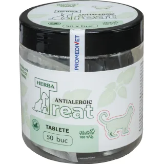 Herba-Treat tablete pisici antialergic cutii 50 tbl*0.3gr