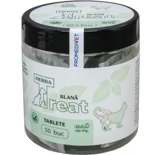 Herba-Treat tablete pisici blana cutii 50 tbl*0.3gr