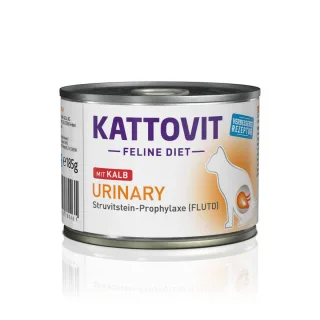 KATTOVIT Urinary, Vițel, dietă veterinară, conservă hrană umedă pisici, sistem urinar, (în aspic), 185g